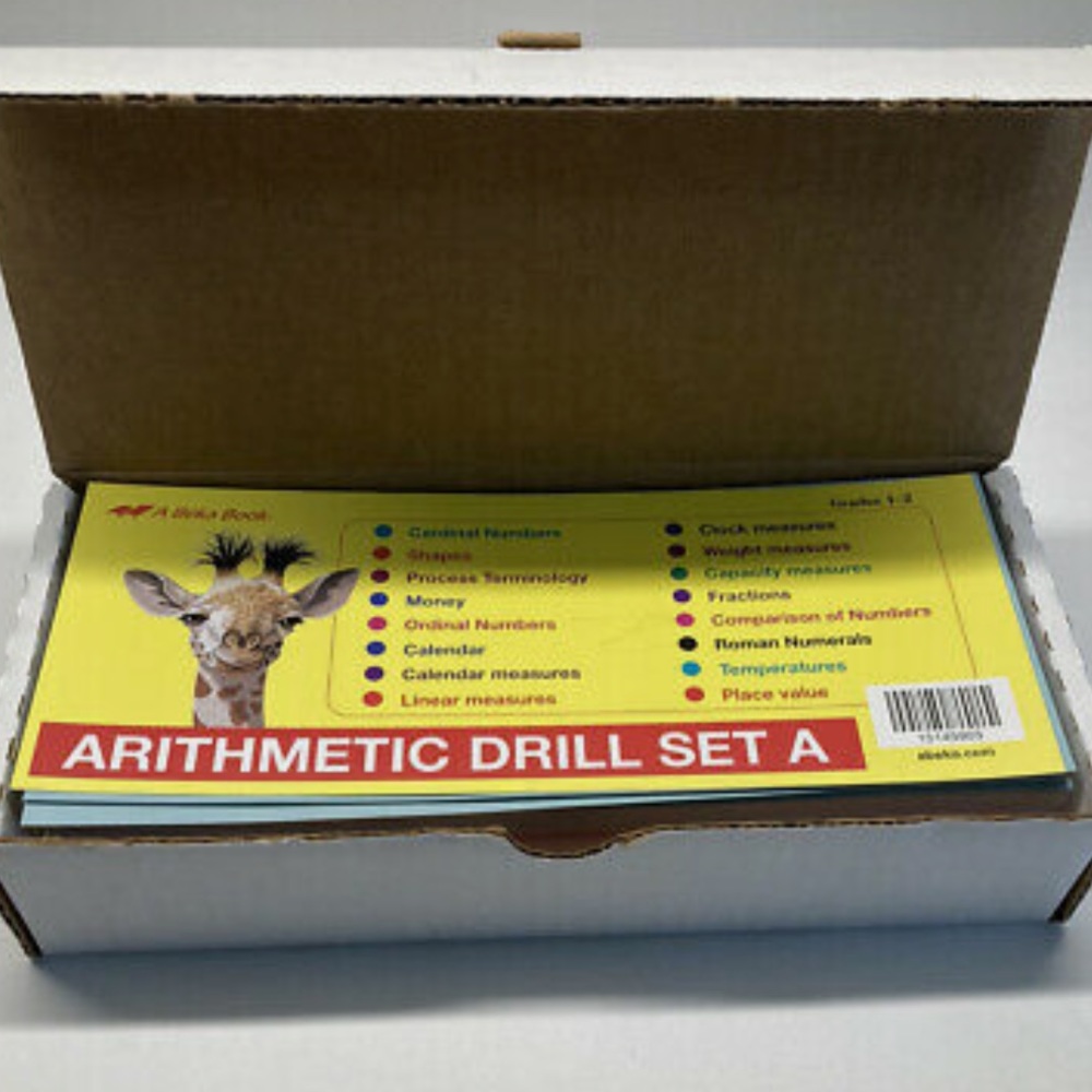 Abeka arithmetic drill set a